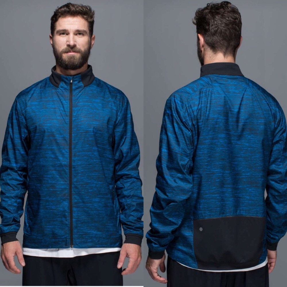 Men’s Lululemon Surge Jacket - Black & Teacup Blue